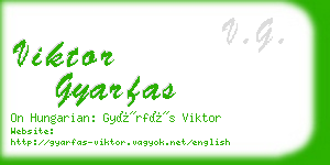 viktor gyarfas business card